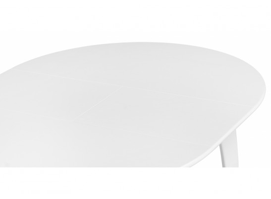 Деревянный стол Распи круглый 90(120)х90х76 белый в Каменске-Уральском