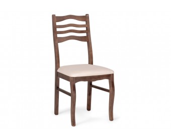 Деревянный стул Амадиу бежевый / орех