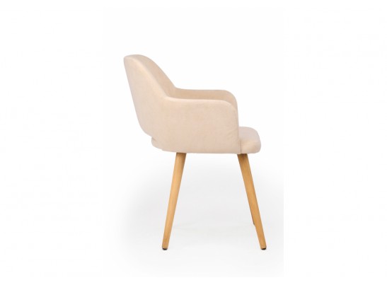 Деревянный стул Эолин 360 бежевый (glory 03) / светлое дерево в Каменске-Уральском