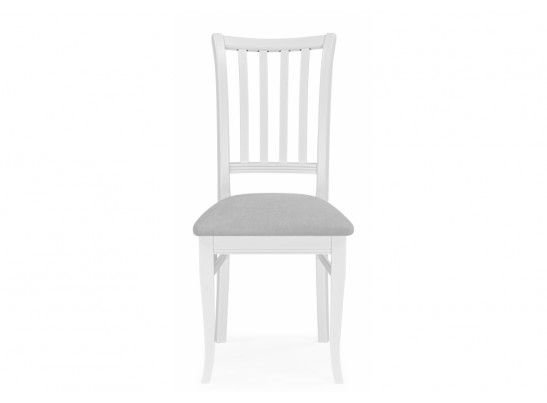 Деревянный стул Фрезино с проножкой серый велюр / белый в Каменске-Уральском