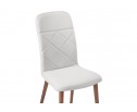 Деревянный стул Кимбайя экокожа белая / орех в Каменске-Уральском