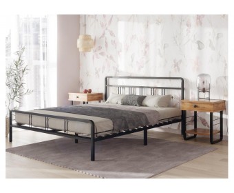 Двуспальная кровать Рейк 160х200 черная