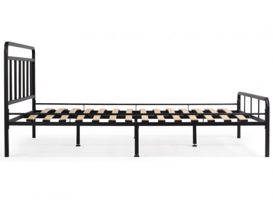 Двуспальная кровать Рейк 160х200 черная в Каменске-Уральском