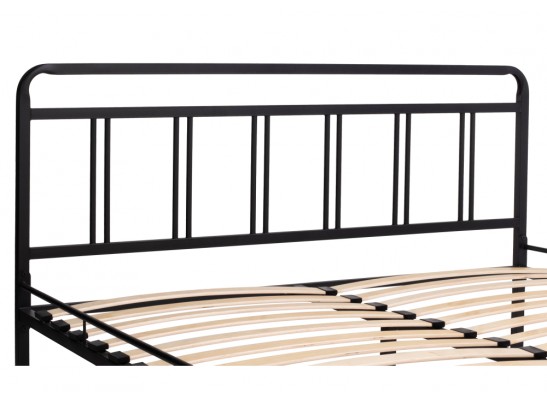 Двуспальная кровать Рейк 160х200 черная в Каменске-Уральском