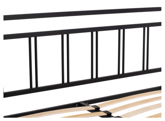 Двуспальная кровать Рейк 160х200 черная в Каменске-Уральском