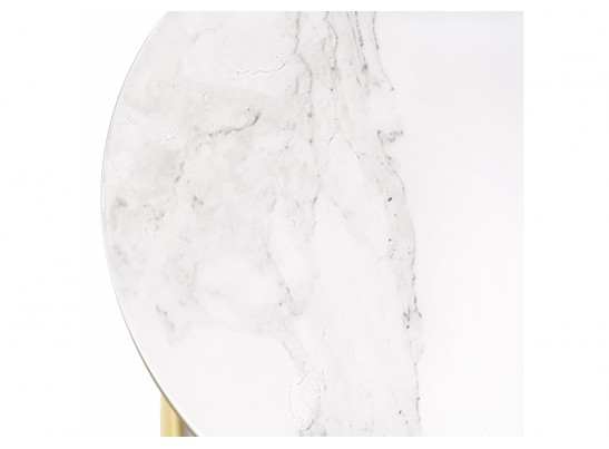 Комплект столиков Плумерия белый мрамор / золото в Каменске-Уральском