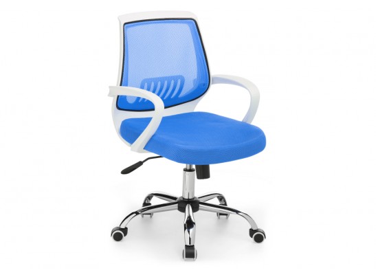 Компьютерное кресло Ergoplus белое / голубое в Каменске-Уральском