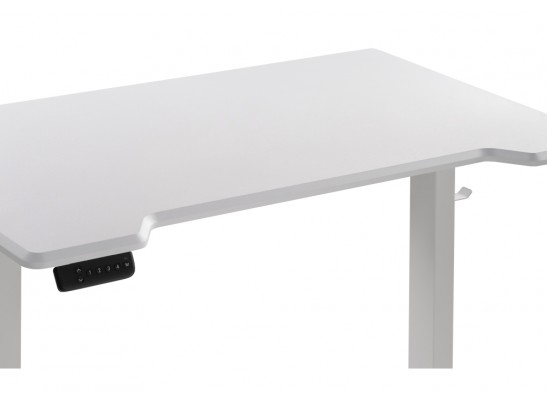 Компьютерный стол Маркос с механизмом подъема 120х75х75 белый / белая шагрень в Каменске-Уральском