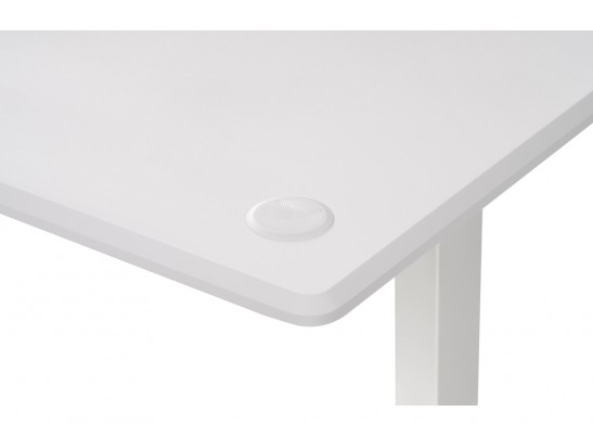 Компьютерный стол Маркос с механизмом подъема 120х75х75 белый / белая шагрень в Каменске-Уральском