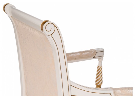 Кресло Рембрандт молочный с золотой патиной в Каменске-Уральском