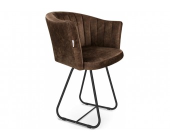 Кресло Sheffilton SHT-ST42-1/S38 кофейный трюфель / черный муар