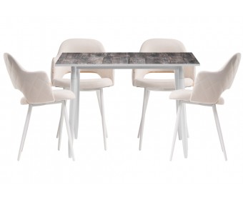 Обеденная группа Морита бежевый / кантри 2047 / белый
