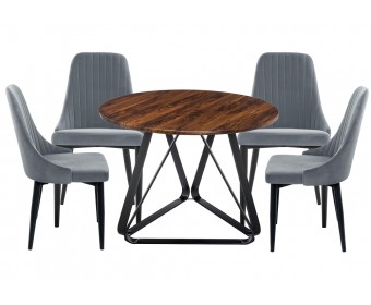 Обеденная группа Уткей gray / brown / black