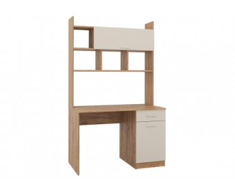 Письменный стол Бишоп 2 112х57х180 дуб крафт золотой / кашемир