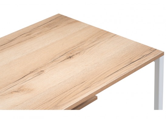 Письменный стол Клер Лофт 100х57х75 дуб делано светлый / матовый белый в Каменске-Уральском