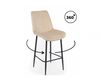 Полубарный стул Седа 360 бежевый (zd 210) / черный