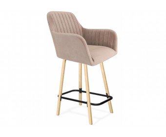 Полубарный стул SHT-ST38-1/S94-1 латте / прозрачный лак / черный муар