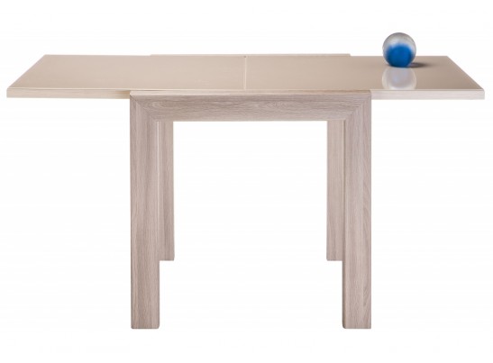 Стеклянный стол Джендри ясень шимо светлый / капучино в Каменске-Уральском