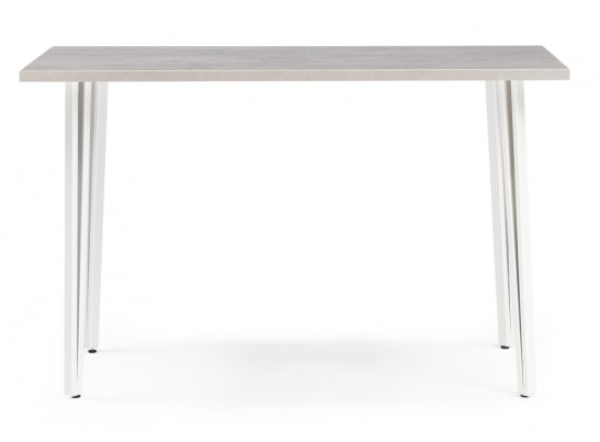 Стол Денвер Лофт 120х60х75 25 мм бетон / белый матовый в Каменске-Уральском
