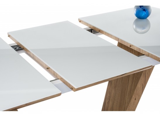 Стол на тумбе Петир дуб монтана / белый в Каменске-Уральском