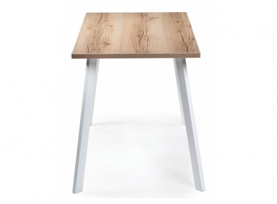 Стол Тринити Лофт 120 25 мм дуб делано светлый / белый матовый в Каменске-Уральском