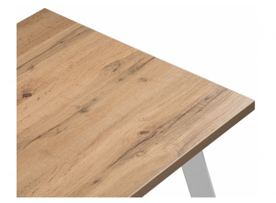 Стол Тринити Лофт 120 белый матовый / дуб крафт золотой в Каменске-Уральском