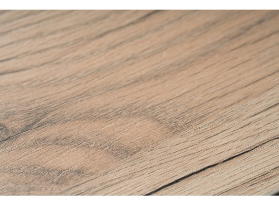 Стол Тринити Лофт 140х80х75 25 мм дуб делано светлый / белый матовый в Каменске-Уральском