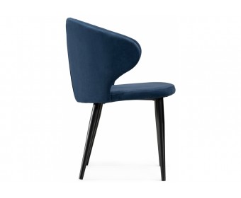 Стул на металлокаркасе Алсисар темно-синий / черный