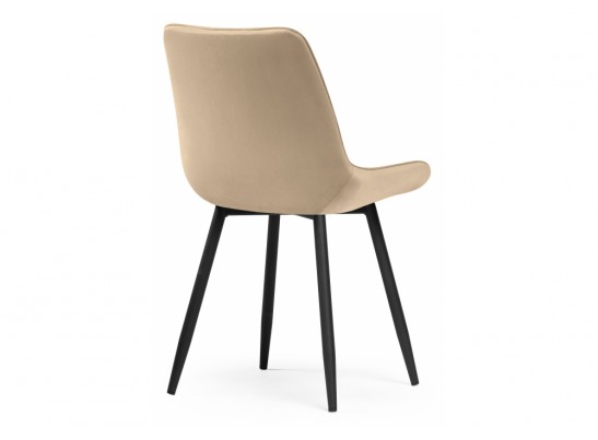 Стул на металлокаркасе Баодин бежевый / черный в Каменске-Уральском