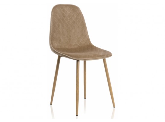 Стул на металлокаркасе Capri dark beige / wood в Каменске-Уральском