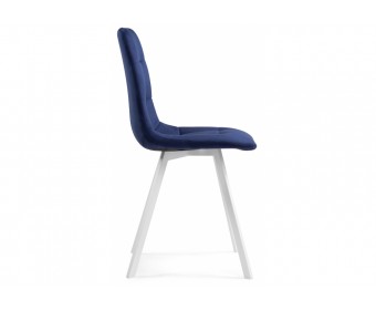 Стул на металлокаркасе Чилли белый / синий