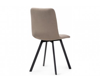 Стул на металлокаркасе Чилли латте / черный