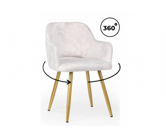 Стул на металлокаркасе Эолин 360 светло-бежевый (simple 011) / золотой