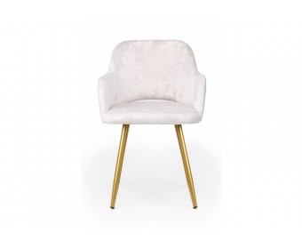 Стул на металлокаркасе Эолин 360 светло-бежевый (simple 011) / золотой