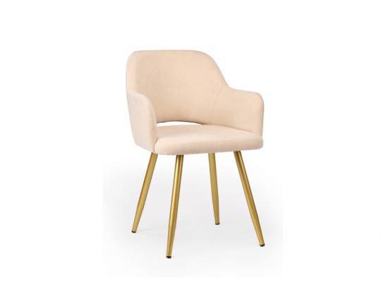 Стул на металлокаркасе Эолин бежевый (glory 03) / золотой в Каменске-Уральском