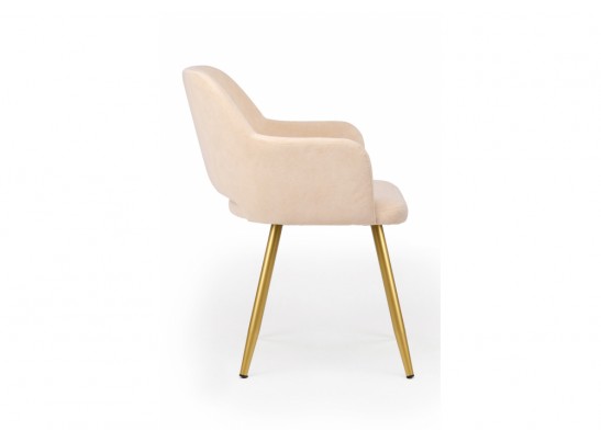 Стул на металлокаркасе Эолин бежевый (glory 03) / золотой в Каменске-Уральском