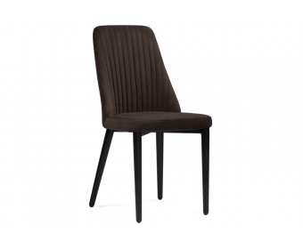 Стул на металлокаркасе Фена R темно-коричневый / черный