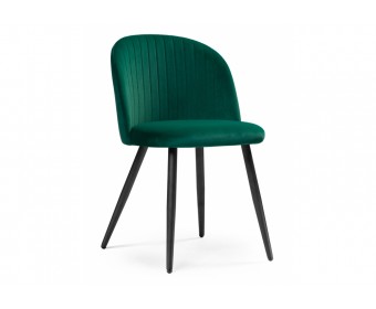 Стул на металлокаркасе Gabi 1 dark green / black