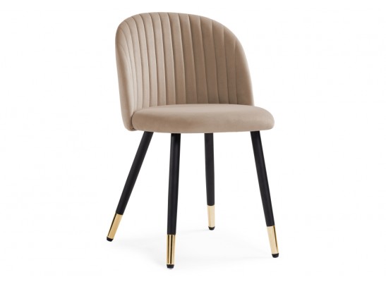Стул на металлокаркасе Gabi dark beige / black / gold в Каменске-Уральском