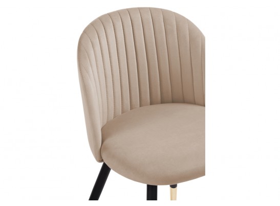 Стул на металлокаркасе Gabi dark beige / black / gold в Каменске-Уральском