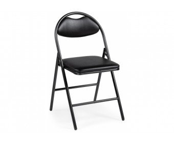 Стул на металлокаркасе Gikat черный / темный мусс