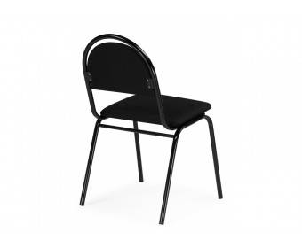 Стул на металлокаркасе Гумер ткань черный / черный глянец