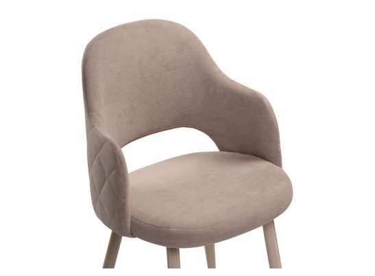 Стул на металлокаркасе Гутрид ромбы сзади капучино в Каменске-Уральском