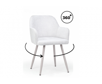 Стул на металлокаркасе Инфини 360 светло-серый (ocean 021) / серый