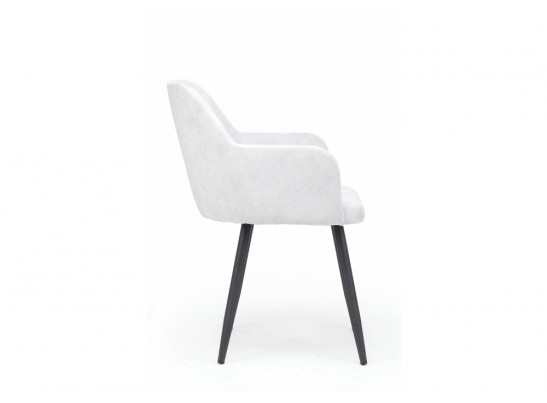 Стул на металлокаркасе Инфини светло-серый (ocean 021) / черный в Каменске-Уральском