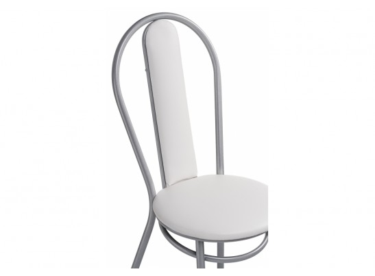 Стул на металлокаркасе Lamniel косое кольцо белый полимер / светлый мусс в Каменске-Уральском