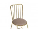 Стул на металлокаркасе Лирион бежевый велюр / золото в Каменске-Уральском