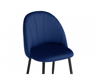 Стул на металлокаркасе Логан синий / черный