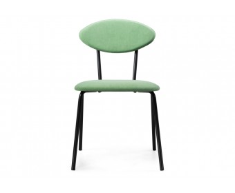 Стул на металлокаркасе Мареон катания минт / черный матовый
