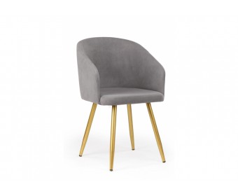 Стул на металлокаркасе Монер 360 темно-серый (glory 20) / золотой